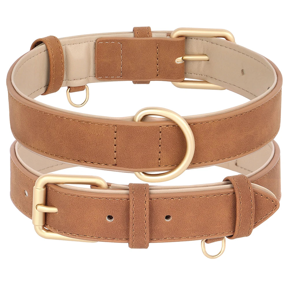 Hundehalsband mit Leine Set PU Leder verstellbar